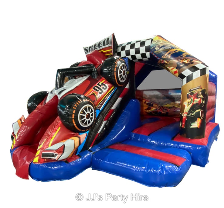 Racing Car Castle with Slide - Bouncy Castle Hire in Totton ...